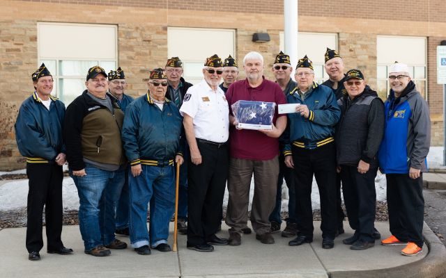 Local VFW and American Legion Post members provide American flags to Madison Regional Health System