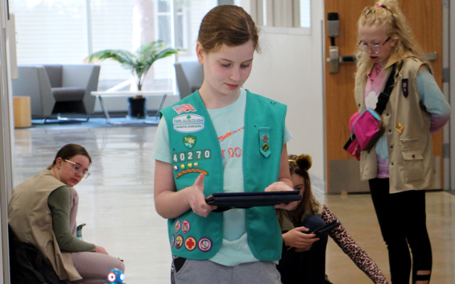 DSU’s CybHER donates robots to Girl Scouts STEM Mobile Center