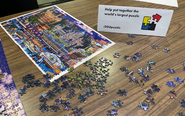 DSU’s Karl Mundt Library patrons putting together world’s largest puzzle
