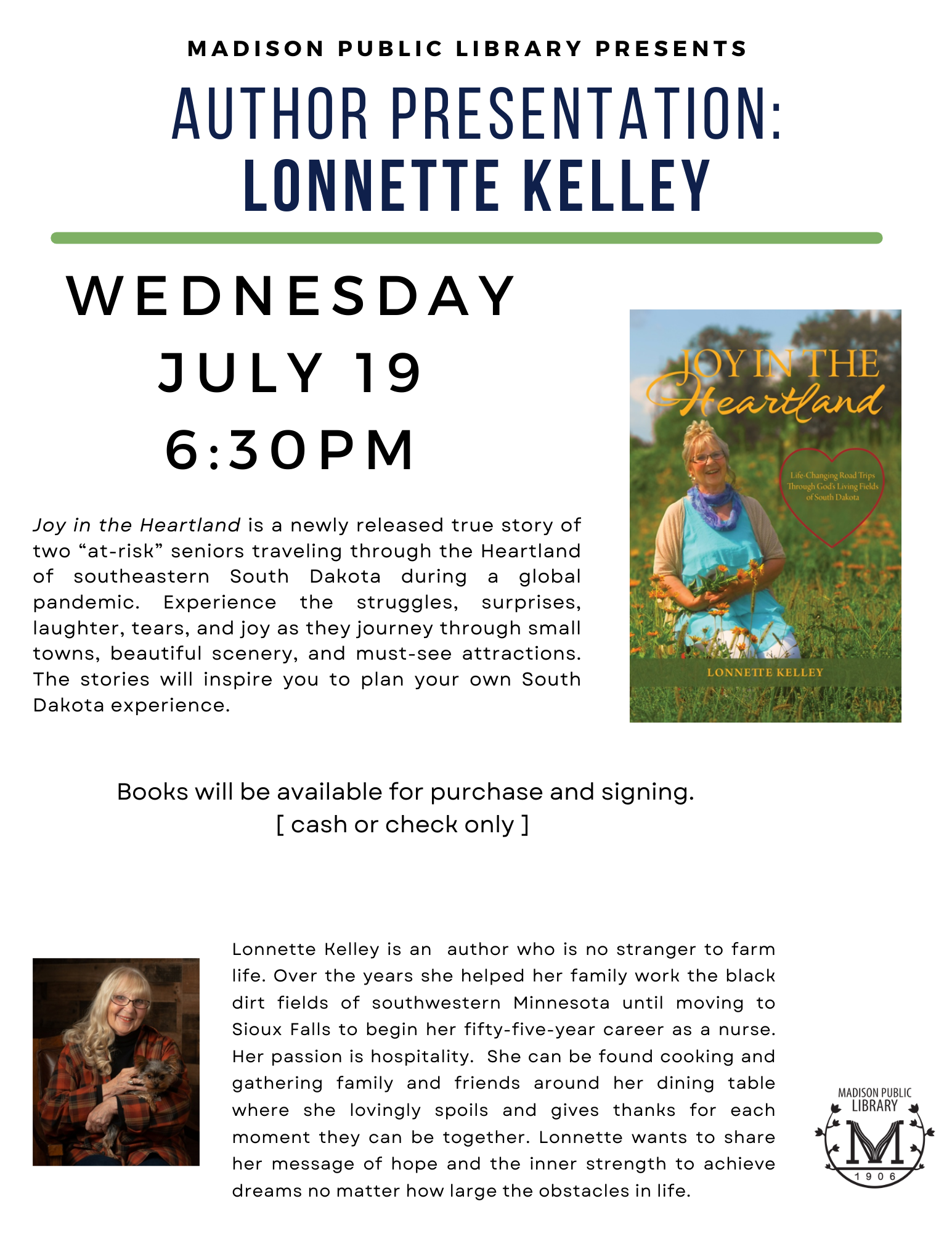 <h1 class="tribe-events-single-event-title">Author Presentation: Lonnette Kelley</h1>