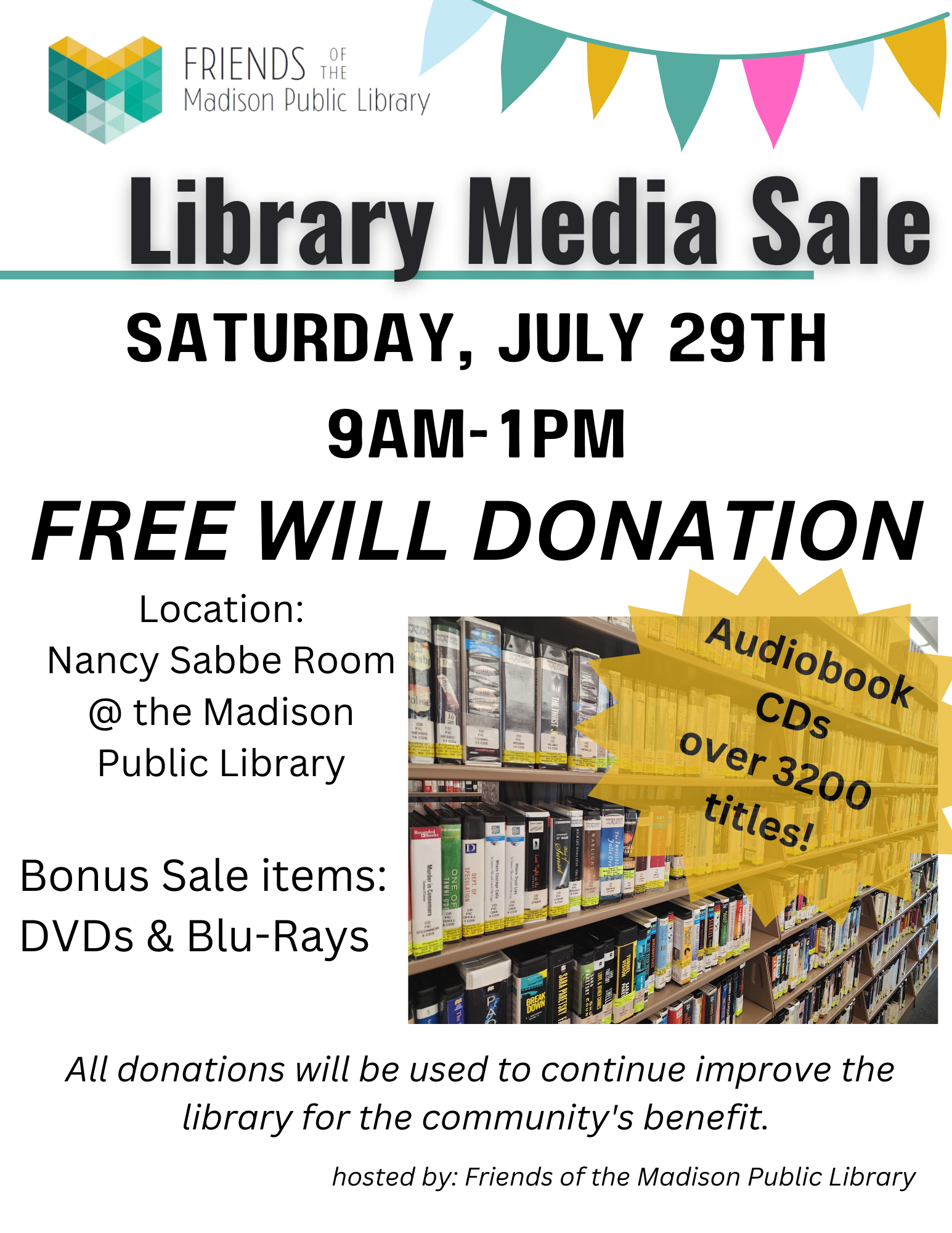 <h1 class="tribe-events-single-event-title">Library Media Sale</h1>