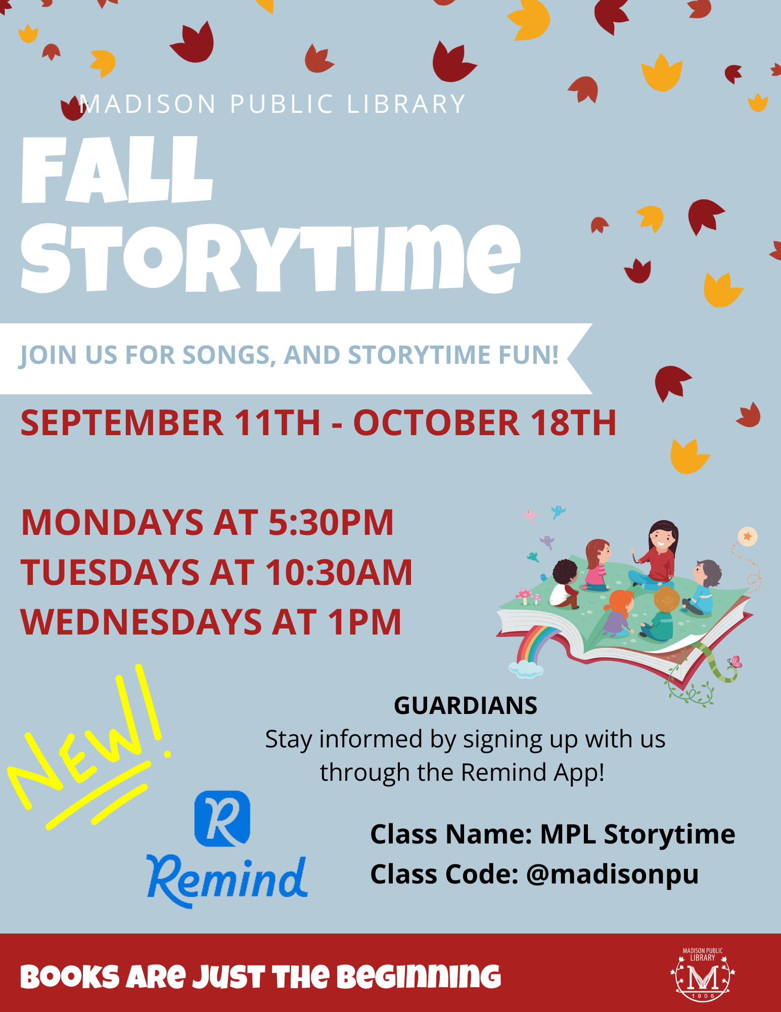<h1 class="tribe-events-single-event-title">Library – Fall Storytime</h1>